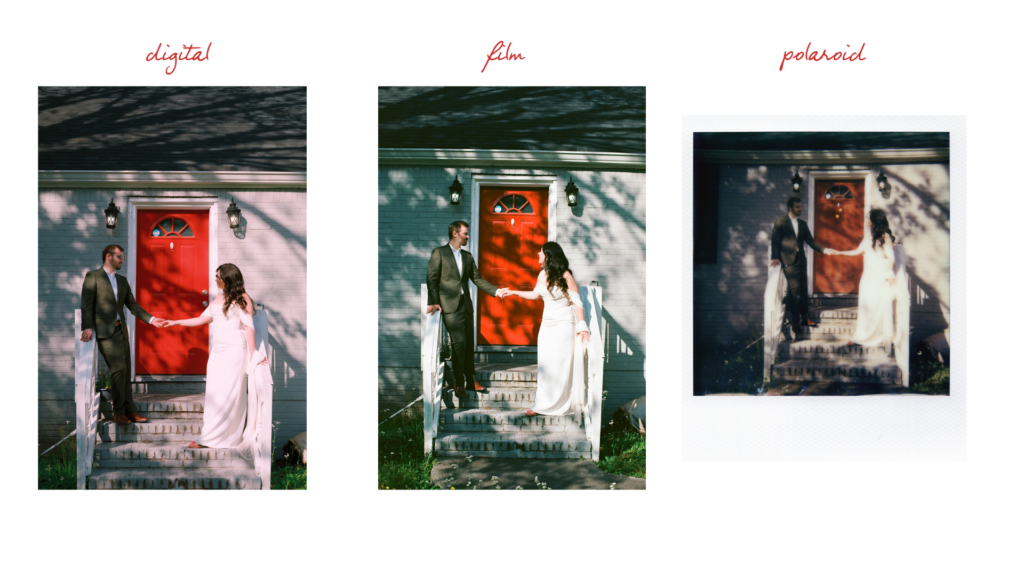 A comparison of digital, film and polaroid photography.