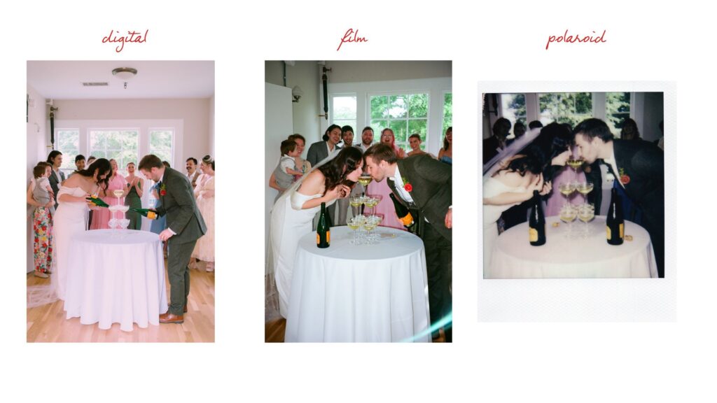 Atlanta based hybrid wedding photographer Tags Photography captures weddings on digital, film and polaroid.