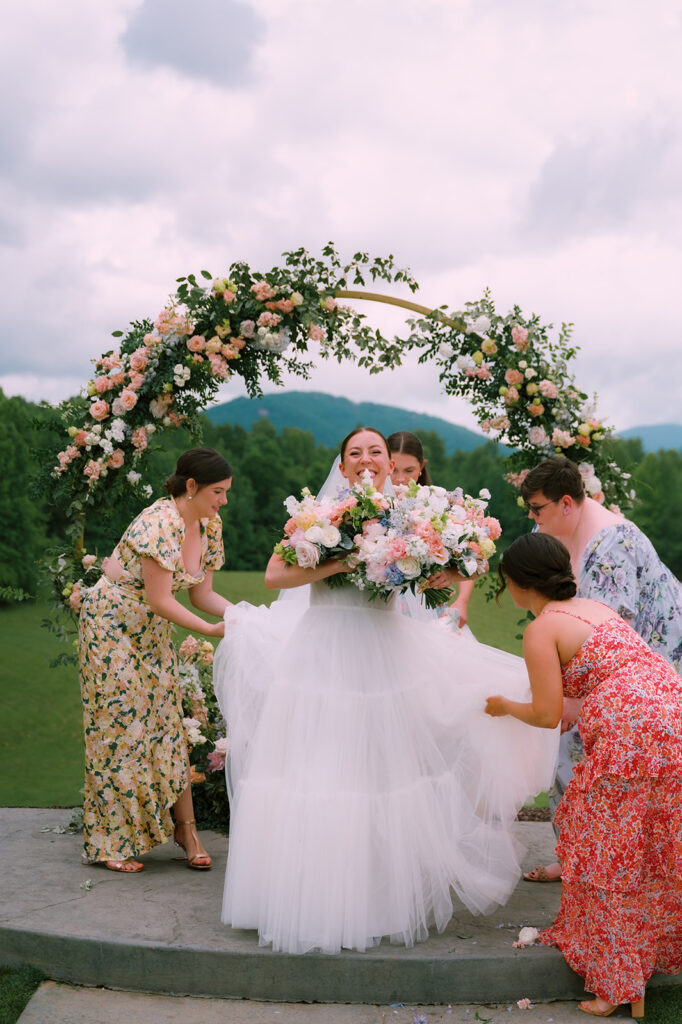 Tags Photography captures a rainy Spring Wedding at Meadows at Mossy Creek.