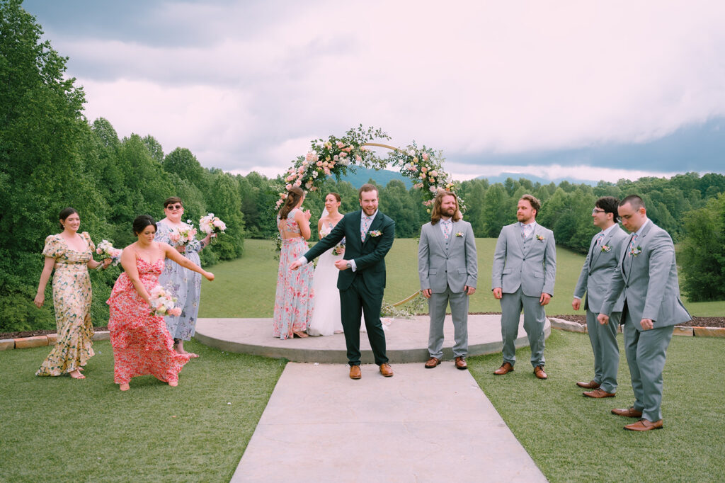 Tags Photography captures a rainy Spring Wedding at Meadows at Mossy Creek.