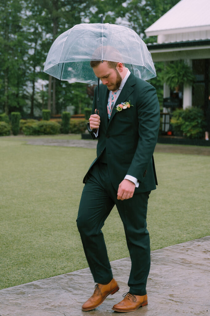 Tags Photography captures a rainy Spring Wedding at Meadows at Mossy Creek.