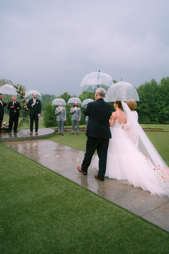 Tags Photography captures a rainy Spring Wedding at Meadows at Mossy Creek.