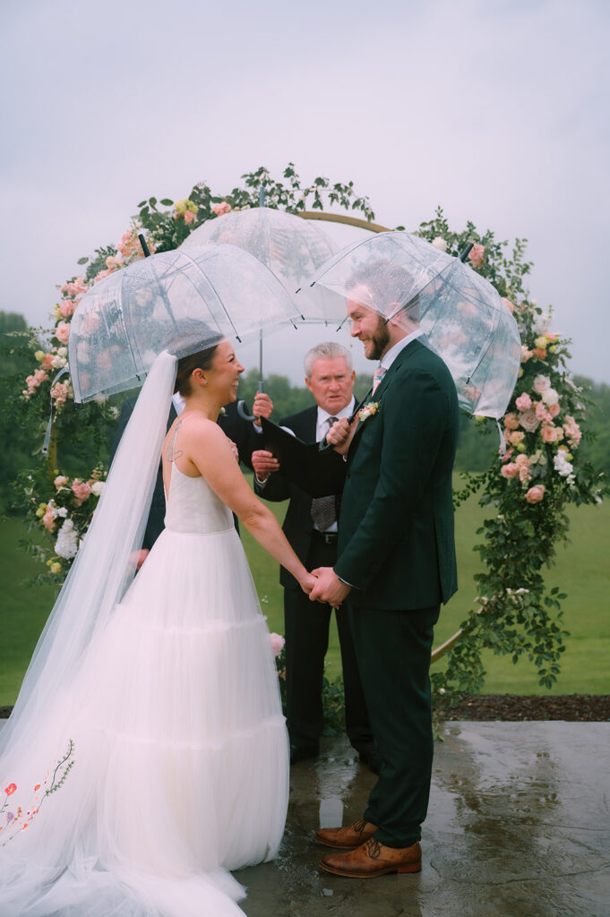 Tags Photography captures a rainy Spring Wedding at Meadows at Mossy Creek.