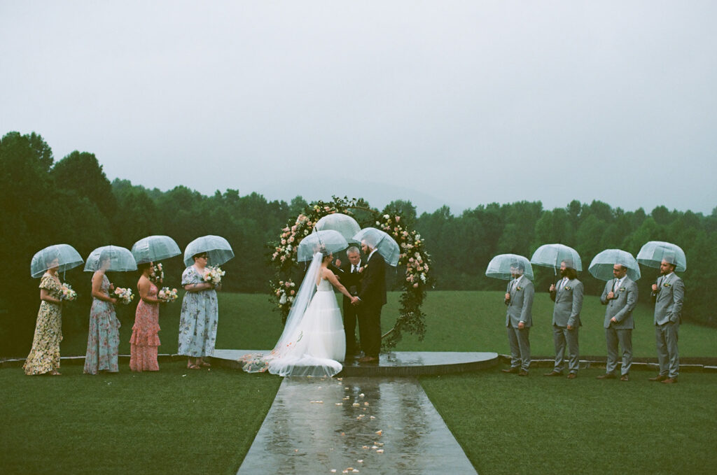 Tags Photography captures a rainy Spring Wedding at Meadows at Mossy Creek.