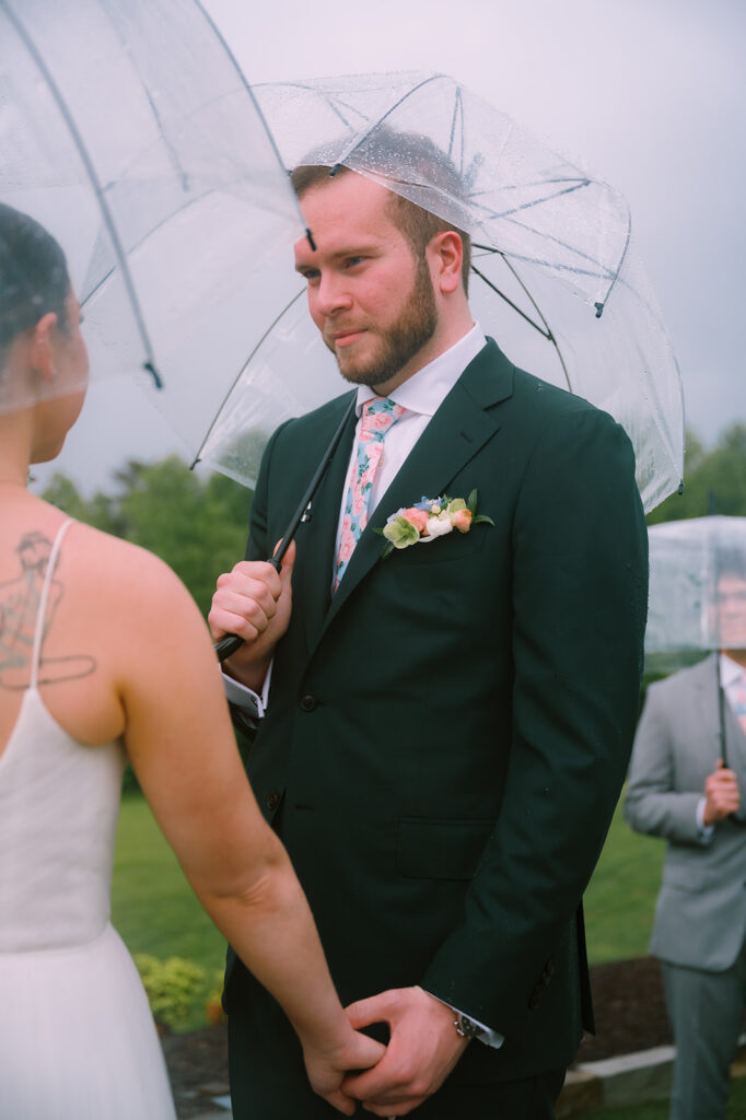 Tags Photography captures a rainy Spring Wedding at Meadows at Mossy Creek.