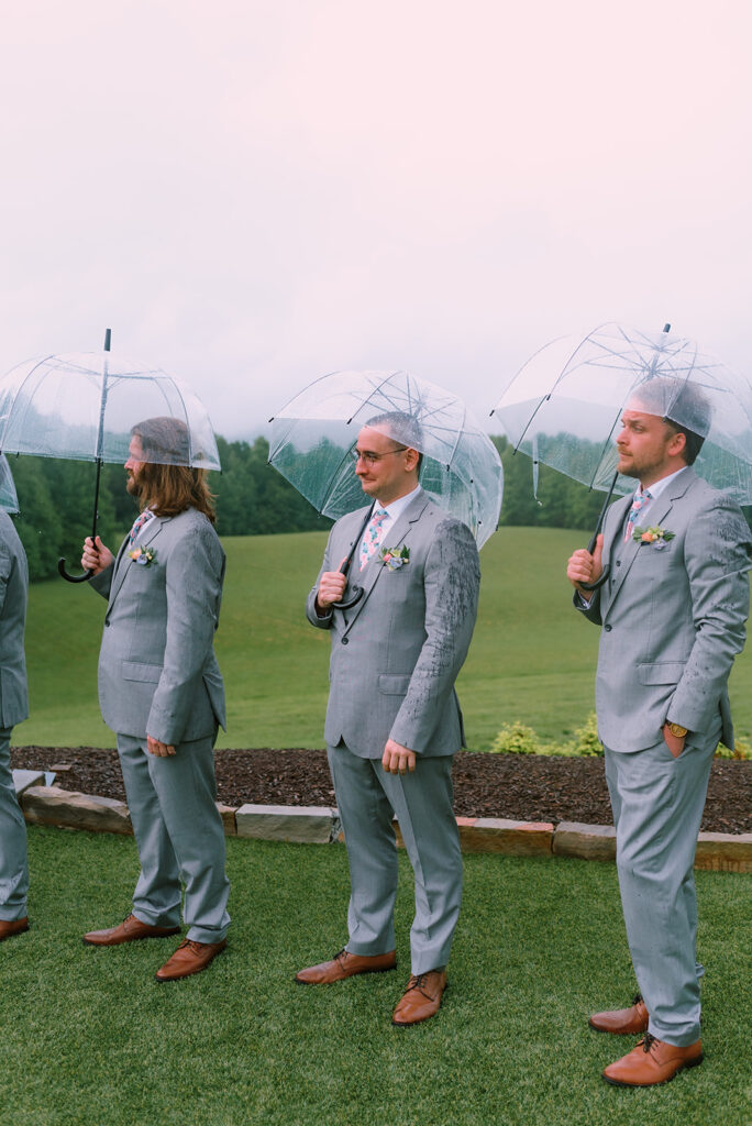 Tags Photography captures a rainy Spring Wedding at Meadows at Mossy Creek.