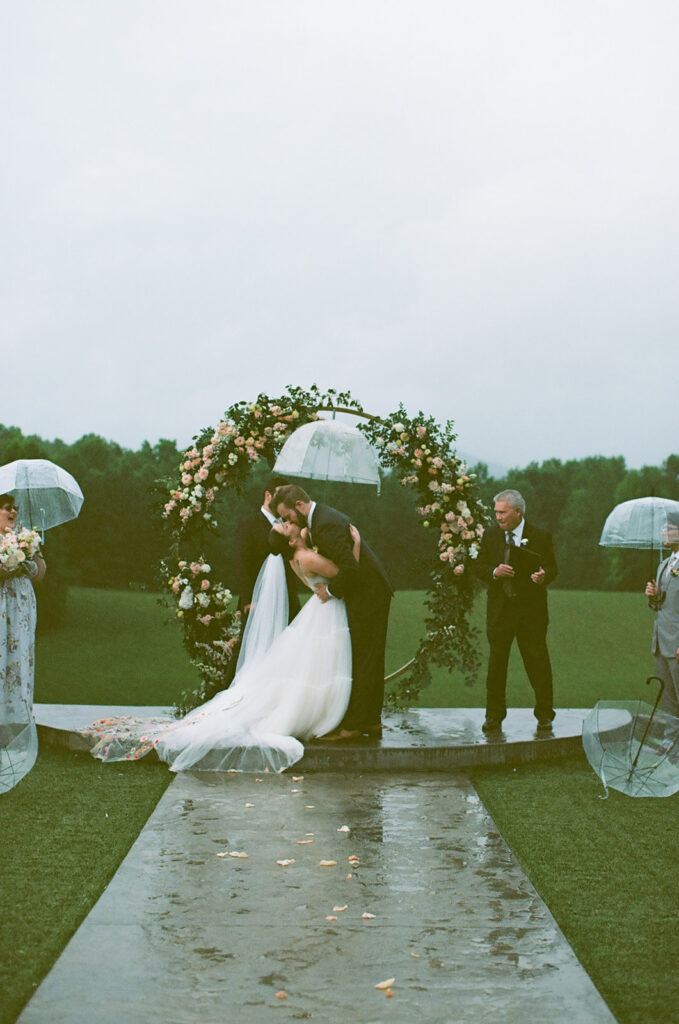 Tags Photography captures a rainy Spring Wedding at Meadows at Mossy Creek.